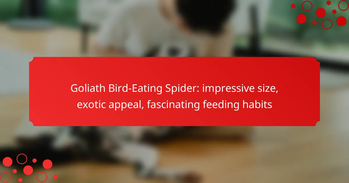 Goliath Bird-Eating Spider: impressive size, exotic appeal, fascinating feeding habits