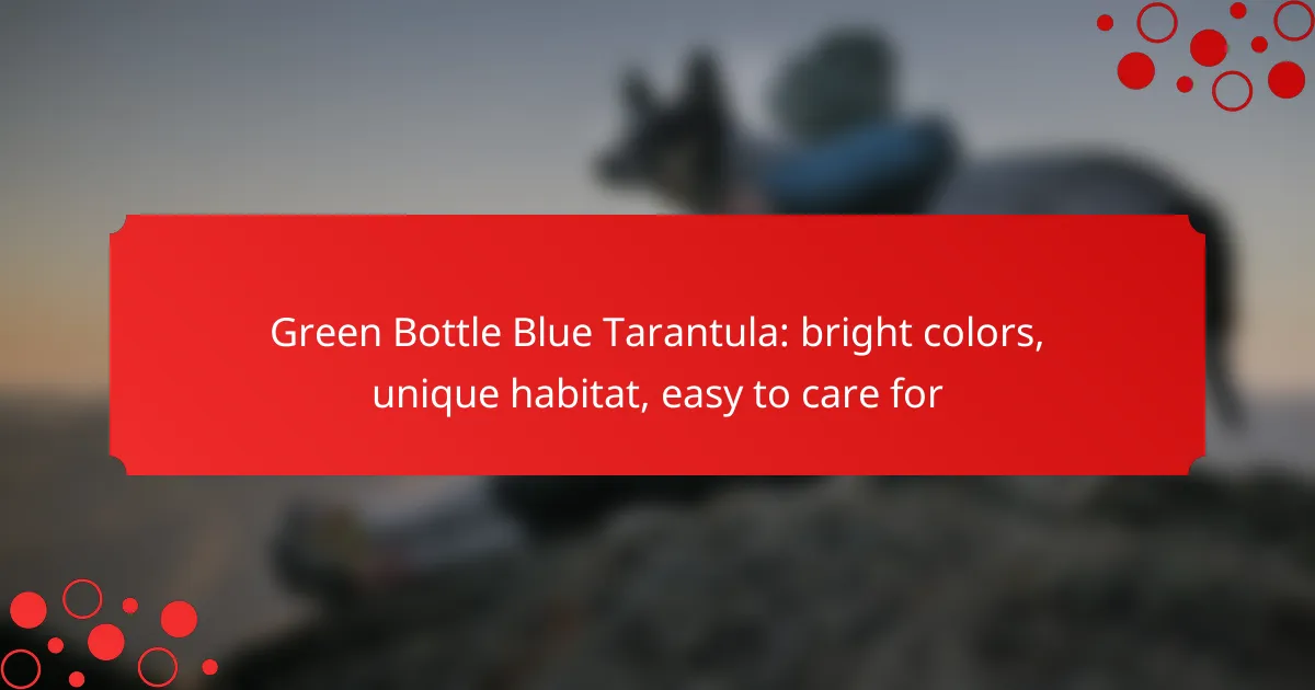 Green Bottle Blue Tarantula: bright colors, unique habitat, easy to care for