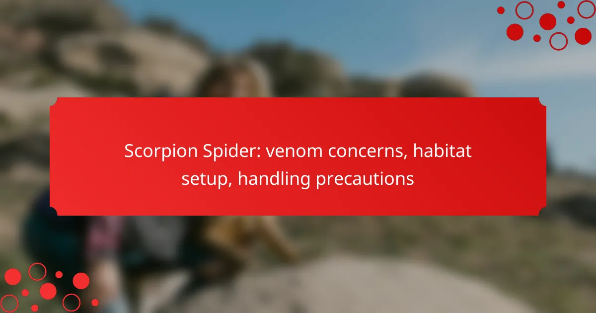 Scorpion Spider: venom concerns, habitat setup, handling precautions